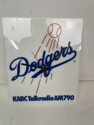 Vintage Los Angeles Dodgers Clock KABC Talk Radio AM790 MLB Vin Scully Cover