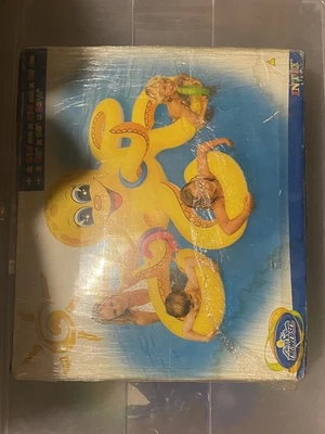 Rare Intex Octopus Fun Float Inflatable The Wet Set 85" x 85" x 35.5" 2005 New - Image 1 of 4