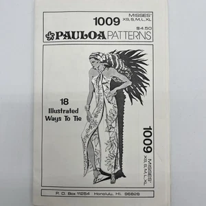 Pauloa Patterns 1009 Front Wrap Cover Up Sizes Xsmall-Xlarge Vintage Uncut - Picture 1 of 4
