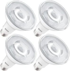 Sunco LED PAR30 Dusk to Dawn Light Bulb 4 Count (Pack of 1), 2700k Soft White  - Picture 1 of 8
