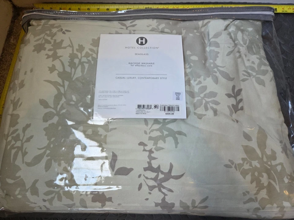 Hotel Collection KING Coverlet Seaglass NWT #S142 - Image 1 of 3