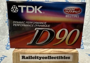 New TDK D90 High Output Audio Cassette Tapes IEC I / Type 1 Dynamic Performance - Picture 1 of 8
