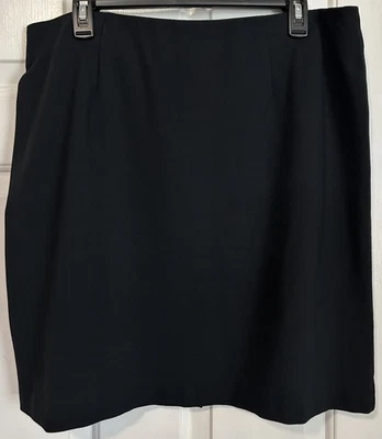 Falda lápiz J. Jill pequeña grande negra elástica hasta la rodilla PL LP para mujer Foto 1 de 4