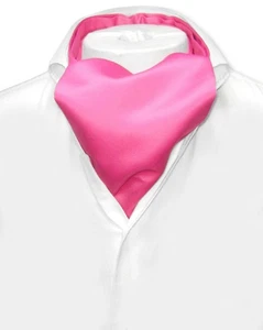 Corbata para hombre Vesuvio Napoli ASCOT Sólida ROSA CALIENTE FUCSIA Color Corbata - Imagen 1 de 2