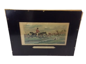 Antike alte Sheldon-Williams Flying Brook Fox Hunt Lithographie Druck C Tompkins 3 - Bild 1 von 12