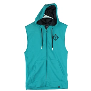Felpa con cappuccio Under Armour Project Rock uomo Terry senza maniche full zip verde acqua taglia SM - Foto 1 di 10