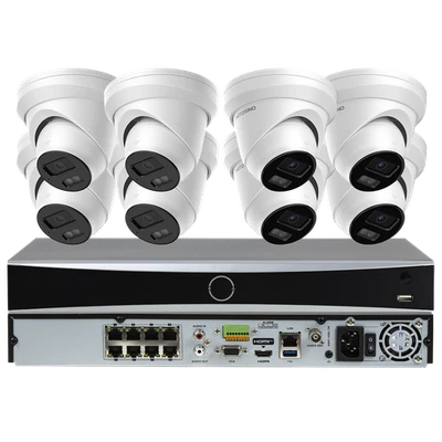 Sistema de Cámara de Seguridad IP Color 8ch 8MP 4K MIC AI 2SATA POS 8POE NVR 256Mbps Lote Foto 1 de 4