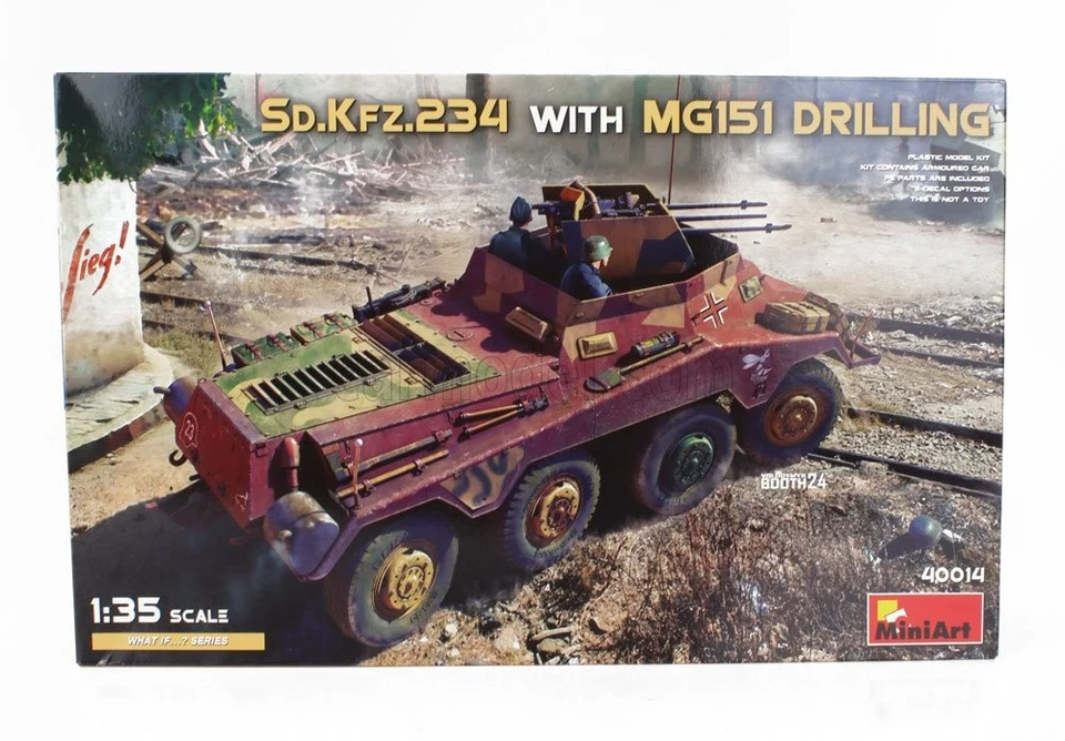1/35 MINIART - TANK - SD.KFZ. 234 WITH MG151 DRILLING MILITARY 1945 40014 - Immagine 1 di 1