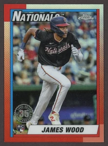 2025 Topps Chrome 1990 #90CB-15 James Wood RC MLB Washington Nationals Rookie - Picture 1 of 3