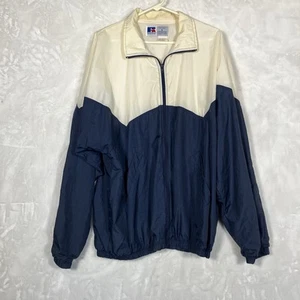 Cortavientos Russell Athletic Azul Blanco Grande Nylon Grande De Colección - Imagen 1 de 12