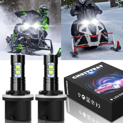 2pcs 100W 880 For Arctic Cat Sno Pro 500 2010-2014 Snowmobile LED Headlight Bulb - Image 1 of 4