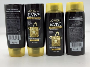 L'Oreal Paris Elvive Total Repair 5 Repairing Shampoo &Conditioner 3oz 4 Pack - Picture 1 of 5