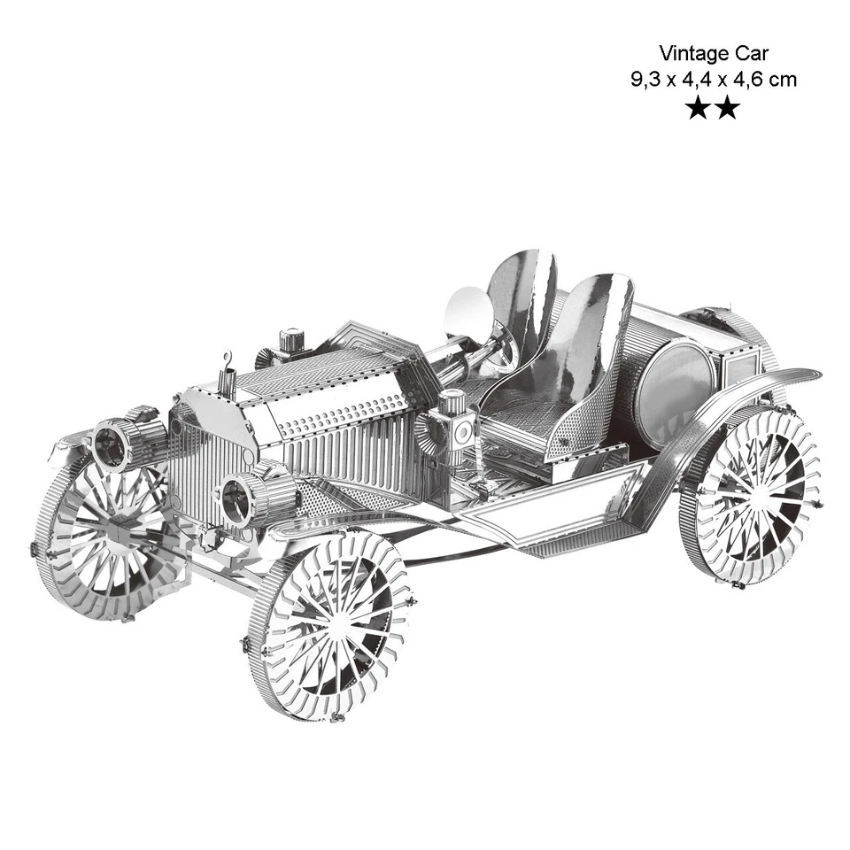 ZOYOKI Vintage Car - 3D Laser Metall Puzzle, Oldtimer, Konstruktionsspielzeug, Bausatz