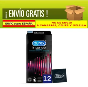 Durex Preservativos Intense con Puntos y Estrías y gel estimulante - 12 condones - Imagen 1 de 7