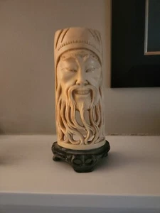 RARE Vintage Sculpted by AMILCARE SANTINI - Made in ITALY Chinese Man Bust Resin - Bild 1 von 8