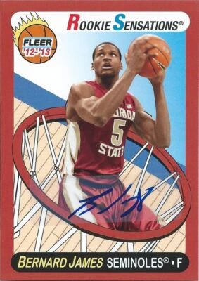 (HCW) 2012-13 Fleer Retro Autographs BERNARD JAMES Auto Rookie Sensation 01201 - Image 1 of 2