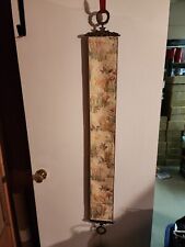 Vintage Corona Decor Tapestry Wall Hanging Flowers Solid Brass Ends 49”x6"