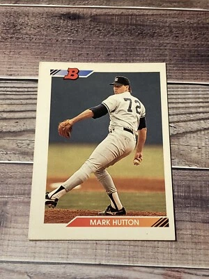 NEW YORK YANKEES 1992 BOWMAN MARK HUTTON RC #598 - Image 1 of 2