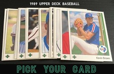 1989 UPPER DECK baseball card single & rookie ⚾ PICK CARDS FROM LIST ⚾ High #