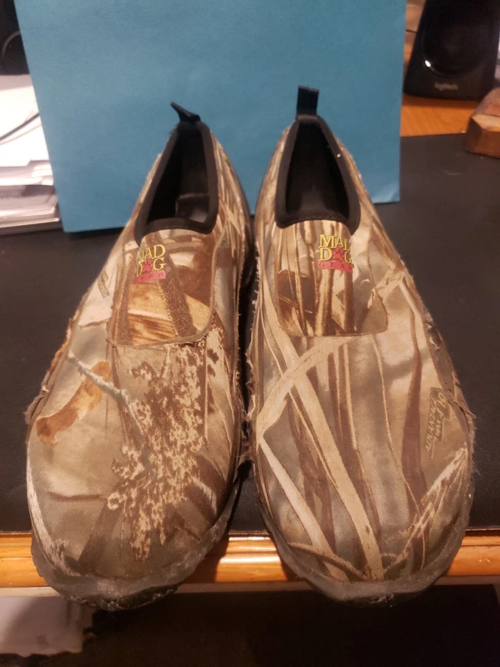 MAD DOG Camo Neoprene Rubber Working Rain Snow Shoes Mens 12 - Image 1 of 4