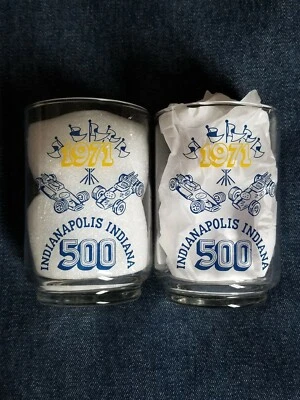 1971 Indianapolis 500 Race Winners from 1911-1970 Collectors Glasses Set of  2 - Изображение 1 из 4