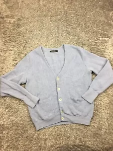 Peruvian Connection Alpaca Sweater Mens Size Medium Blue Button Up Cardigan - Picture 1 of 13