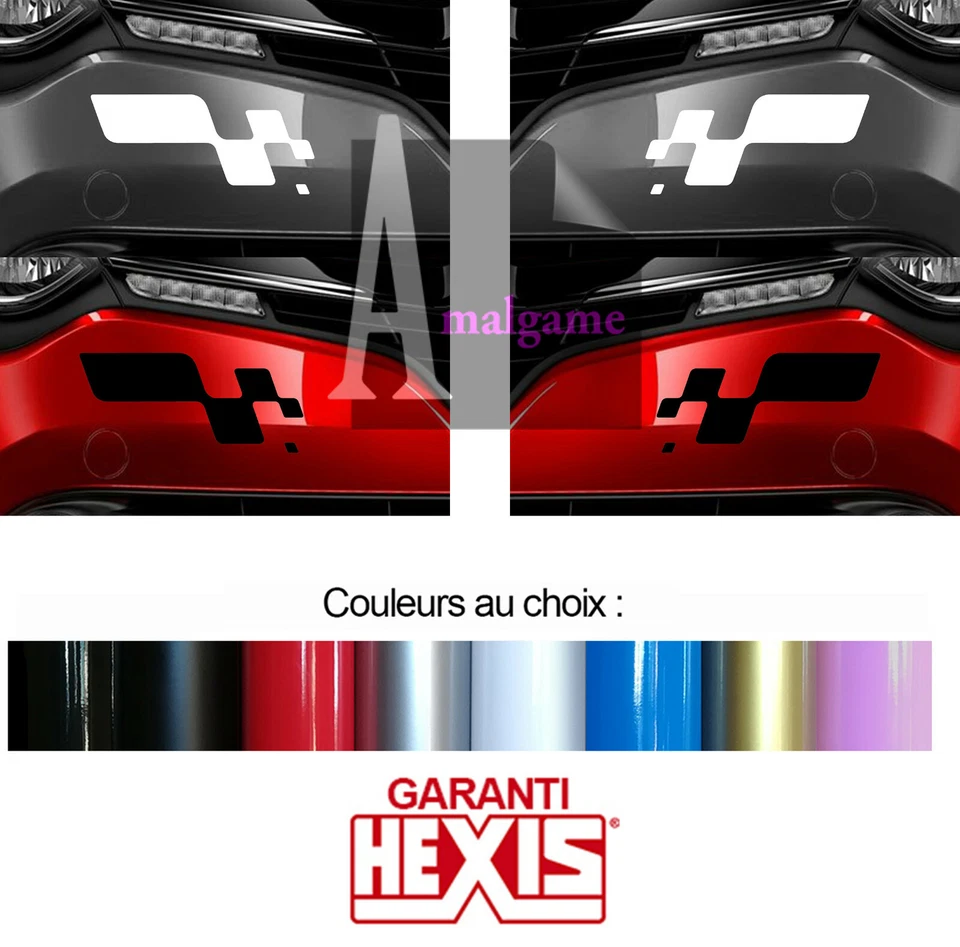 2 X RENAULT MEGANE CLIO RS SPORT DAMIERS PARE-CHOC 29cmX13cm STICKER RA068