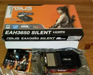 Fanless ASUS ATI Radeon HD 3650 EAH3650 SILENT, Video Card, PCI Express x16 - Picture 1 of 2