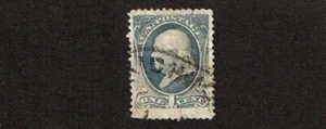 1881-2 U.S. CLASSIC 1c Gray Blue Franklin Sc#206 Used A Great Example! - Picture 1 of 2