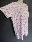 NWT Gina Sleepwear National Breast Cancer Foundation Pink Ribbon Butterfly Top O