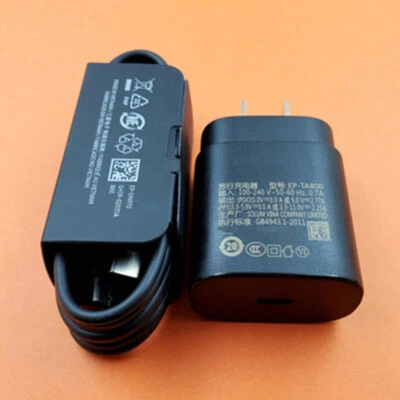 25W Type C USB-C Cable Super Fast Wall PD Charger For Samsung Galaxy S20 S21 S22 - Image 1 of 4