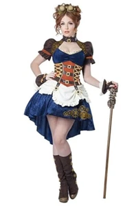 Steampunk Fantasy - Victorian - Pirate - Blue - Costume - Women - Large - Picture 1 of 1