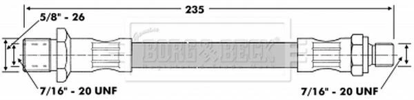 Tubo de manguera de embrague delantero/izquierdo PARA MG B 1.8 3.5 72->80 MGB GT 15G 18GB gasolina BB Foto 1 de 1