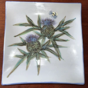 HIGHLAND STONEWARE SCOTLAND WALL TILE THISTLE DESIGN - Picture 1 of 9