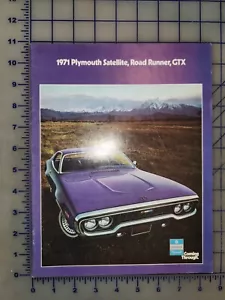 1971 Plymouth Brochure Original Satellite Road Runner GTX - Picture 1 of 1