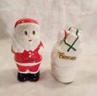 Vintage Christmas Salt Pepper Shakers Santa Packages Set