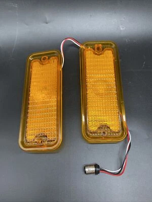 1973-1980 LED Chevy Chevrolet C10 Amber Turn Signal Parking Light Lens Pair - Image 1 of 3