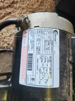  5 hp 2 speed electric motor and hot tup pump brand new motor - Image 1 of 2