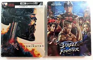 The Terminator 4K+Digital STEELBOOK / Bonus Steelbook: Street Fighter (Blu-ray) - Picture 1 of 11
