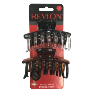 Strong Hold Hair Claw Clips, Brown/Black, 2 Count (Pack of 1) - Picture 1 of 12