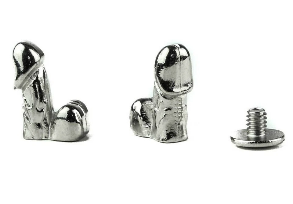 Металлические заклепки в форме пениса с длинным винтом 1 дюйм заклепки шипы упаковка из 12 штук - Изображение 1 из 3