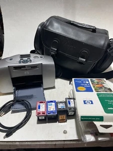 HP Photosmart 230 Inkjet Printer Portable Photo Printer WOB Q3000A + Extras - Picture 1 of 1