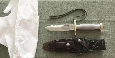 "Cuchillo hecho por Randall modelo 18-5 1/2"" cuchillo de supervivencia de ataque funda encerada con extras" Foto 1 de 4