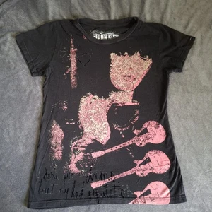 Iron Fist Joan Jett Women's Medium Black T-shirt Bad Reputation Punk Emo Scene - Picture 1 of 8