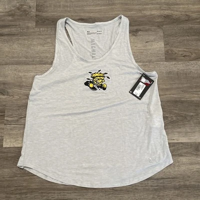 Wichita State Shockers Shirt Under Armour Women Large Tank Graphic Print Gray - Image 1 of 4