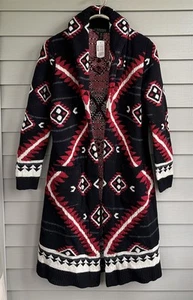 NWT Ralph Lauren Southwestern Aztec Long Thick Wool Blend Sweater PM - Picture 1 of 10