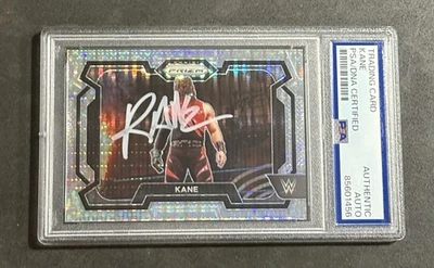 TARJETA AUTOGRAFIADA FIRMADA POR KANE 2024 PANINI PRIZM WWE CERTIFICADA PSA/ADN Foto 1 de 2