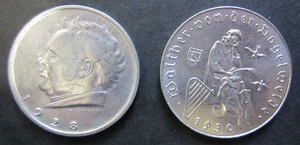 Österreich 2x 2 Schilling 1928/30 F. Schubert + W. v.d. Vogelweide Silber (4380) - Picture 1 of 2