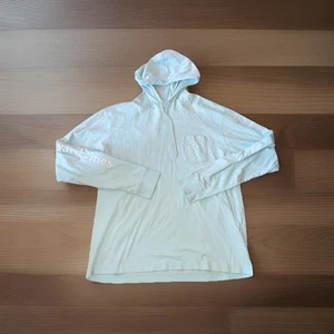 Vineyard Vines Baby Blue Hoodie Ls T-shirt  Whale Logo Medium Unisex Mens BO12 - Picture 1 of 8