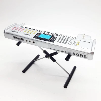 NEW Miniature Silver Keyboard – Music Room Decor Gift – Piano Collectible Toy - Image 1 of 4